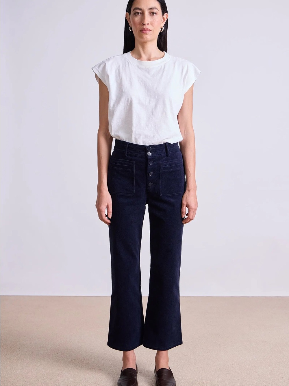 Apiece Apart Slim Marston Corduroy pant in Midnight - size 2 - like new